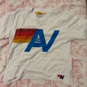 Aviator Nation Kids Tee with Blue and Multicolor Graphic Design